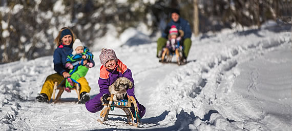 tobogganing in wagrain - for the whole family.